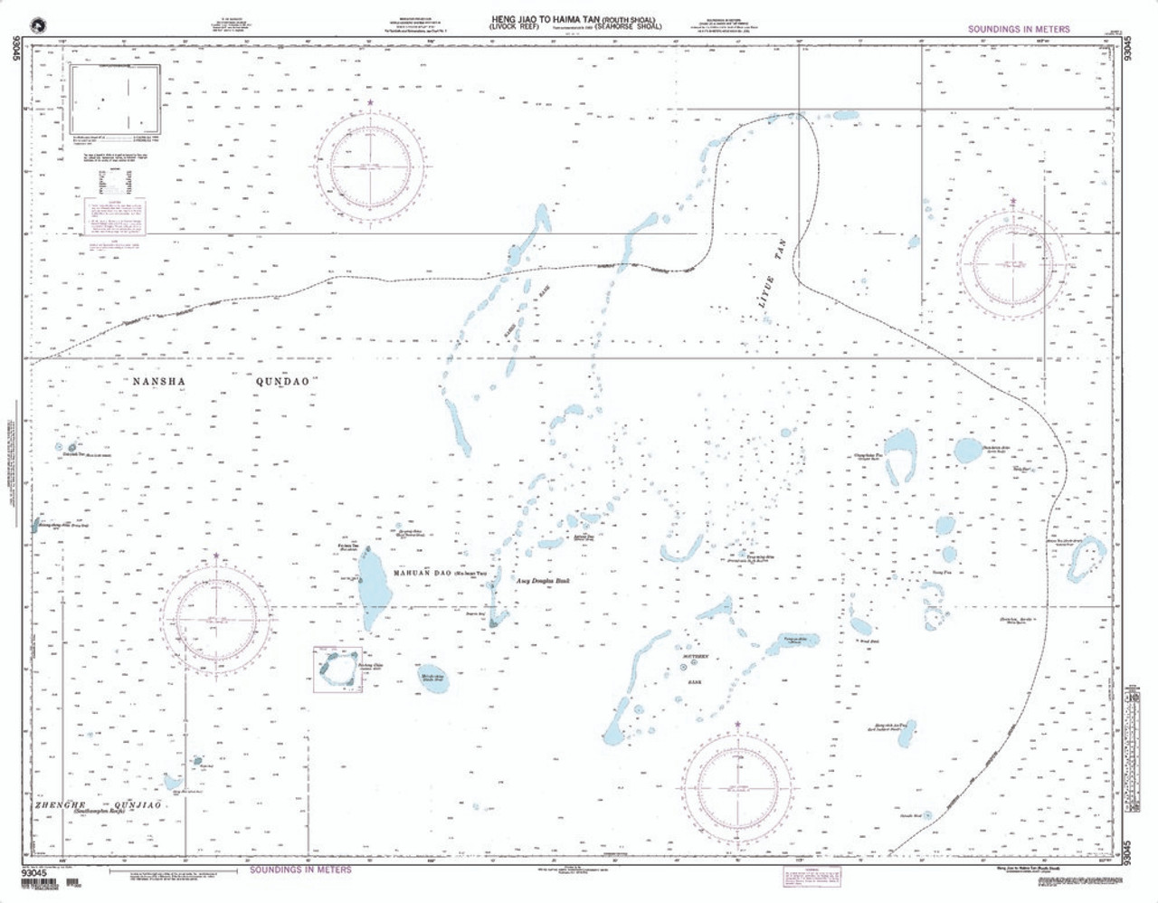 NGA Chart 93045: Heng Jiao to Haima Tan[Routh Shoal]