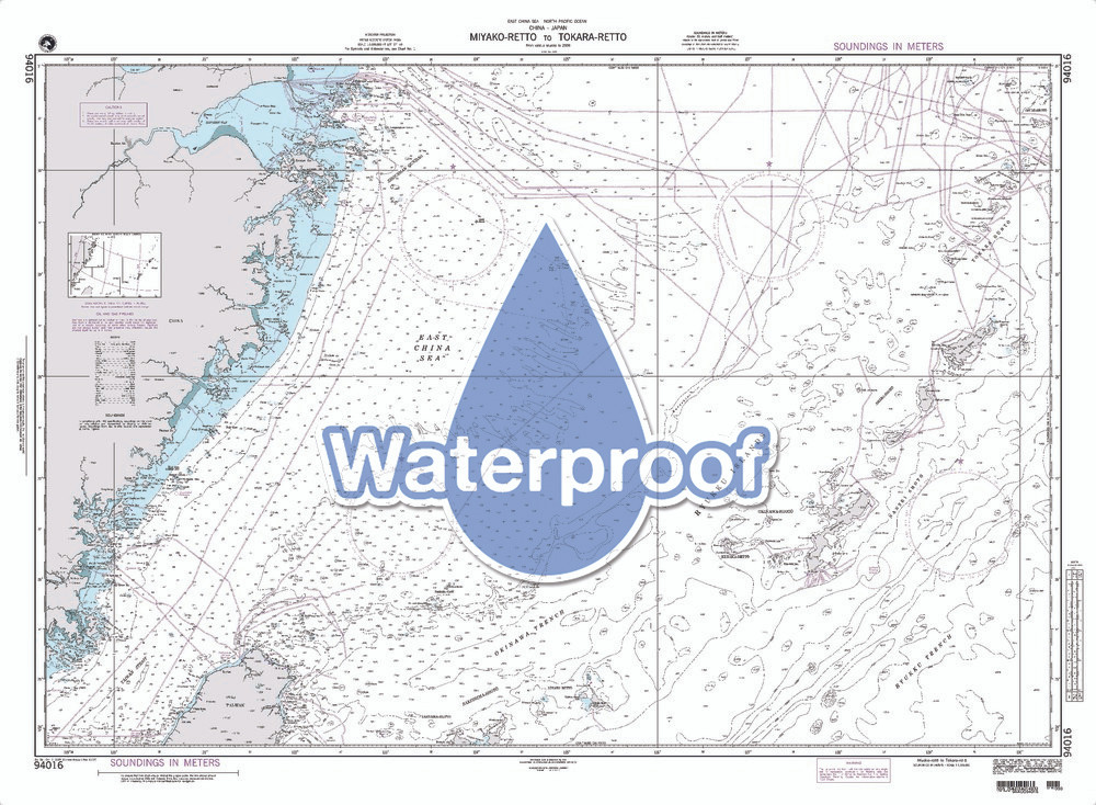 Waterproof NGA Chart 94016: Miyako - Retto to tokara - Retto