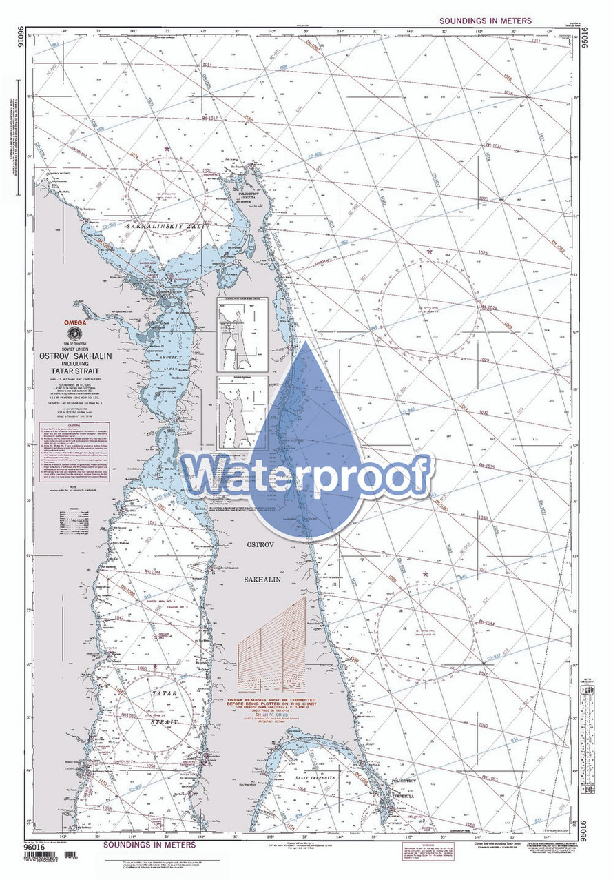 Waterproof NGA Chart 96016: Mys Vrangelya to Mys Bychiy