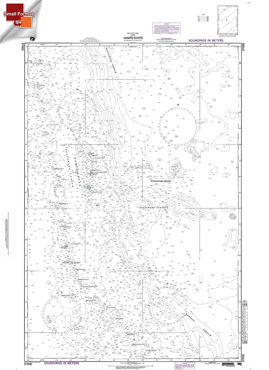 NGA Chart 97000: Nampo-Shoto, Approx. Size 21" x 32" (SMALL FORMAT WATERPROOF)