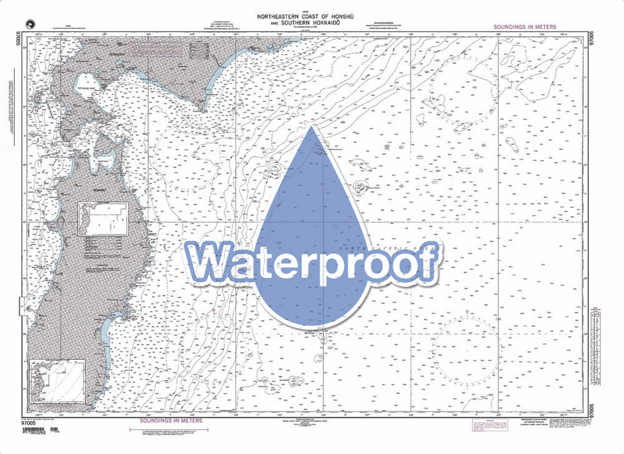 Waterproof NGA Chart 97005: Northern Coast of Honshu and Southern Hokkaido