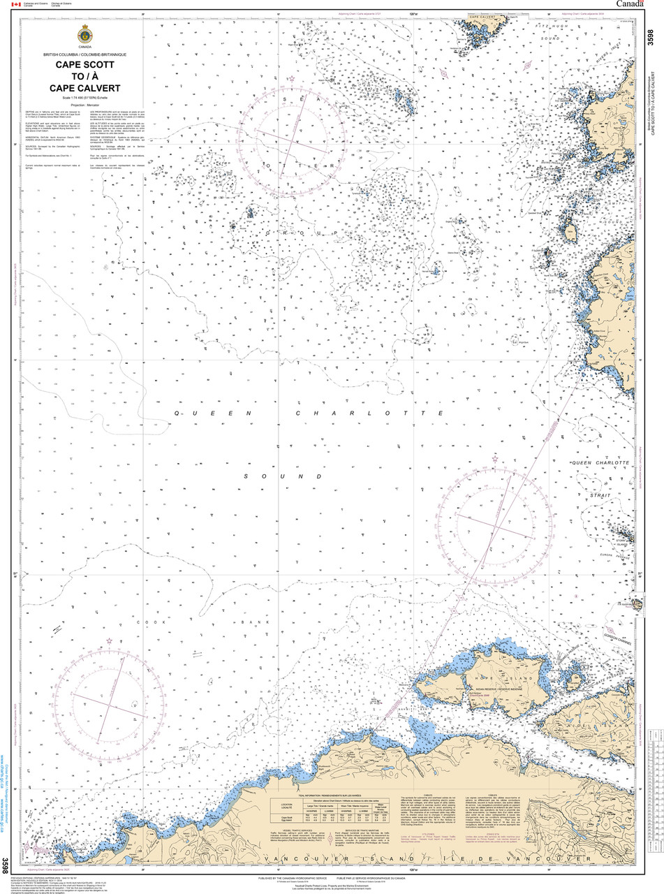 CHS Chart 3598: Cape Scott to Cape Calvert