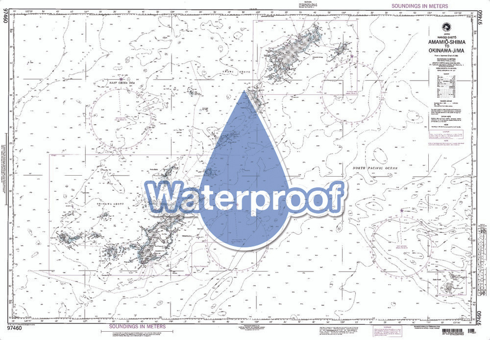Waterproof NGA Chart 97460: Amami - O Shima to Okinawa Jima