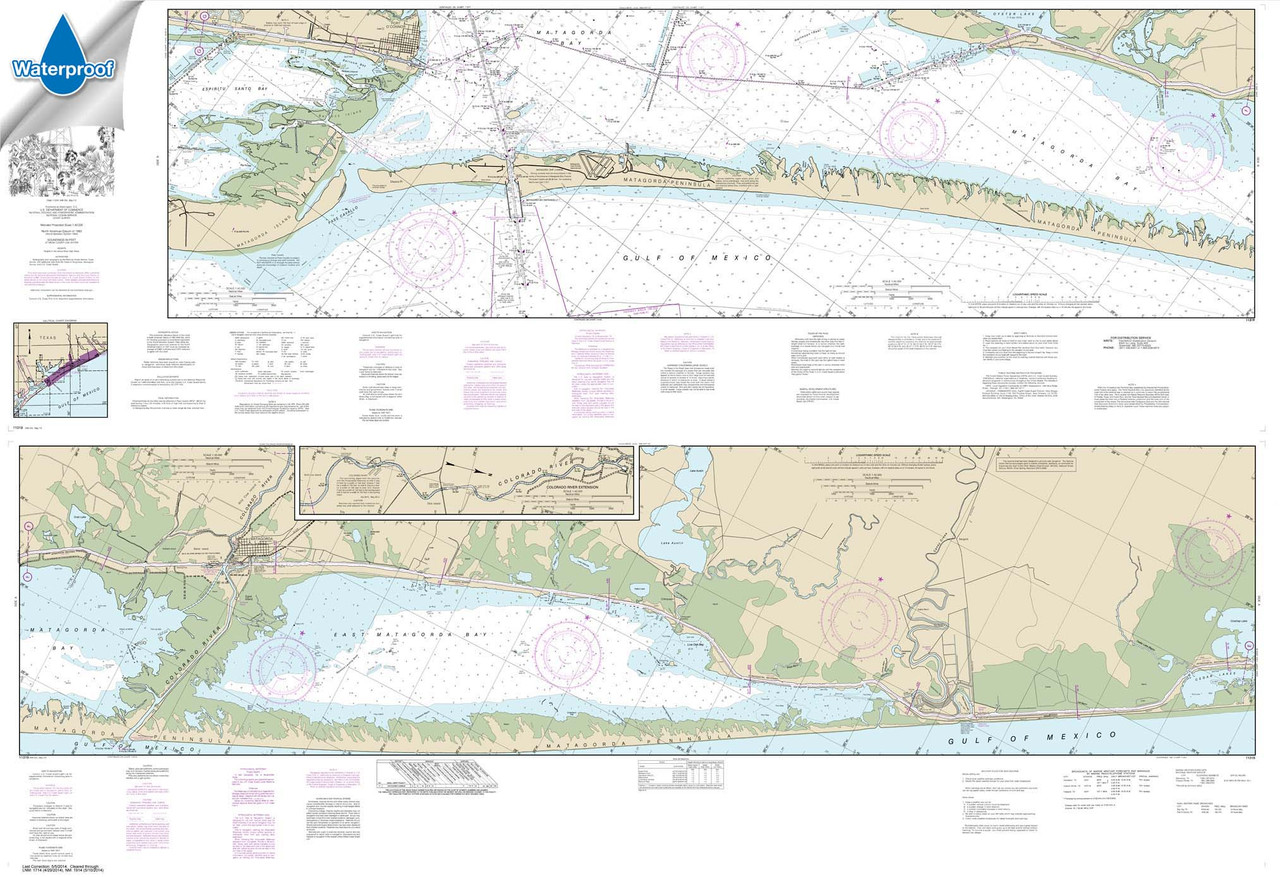 Waterproof NOAA Chart 11319: Intracoastal Waterway Cedar Lakes to Espiritu Santo Bay