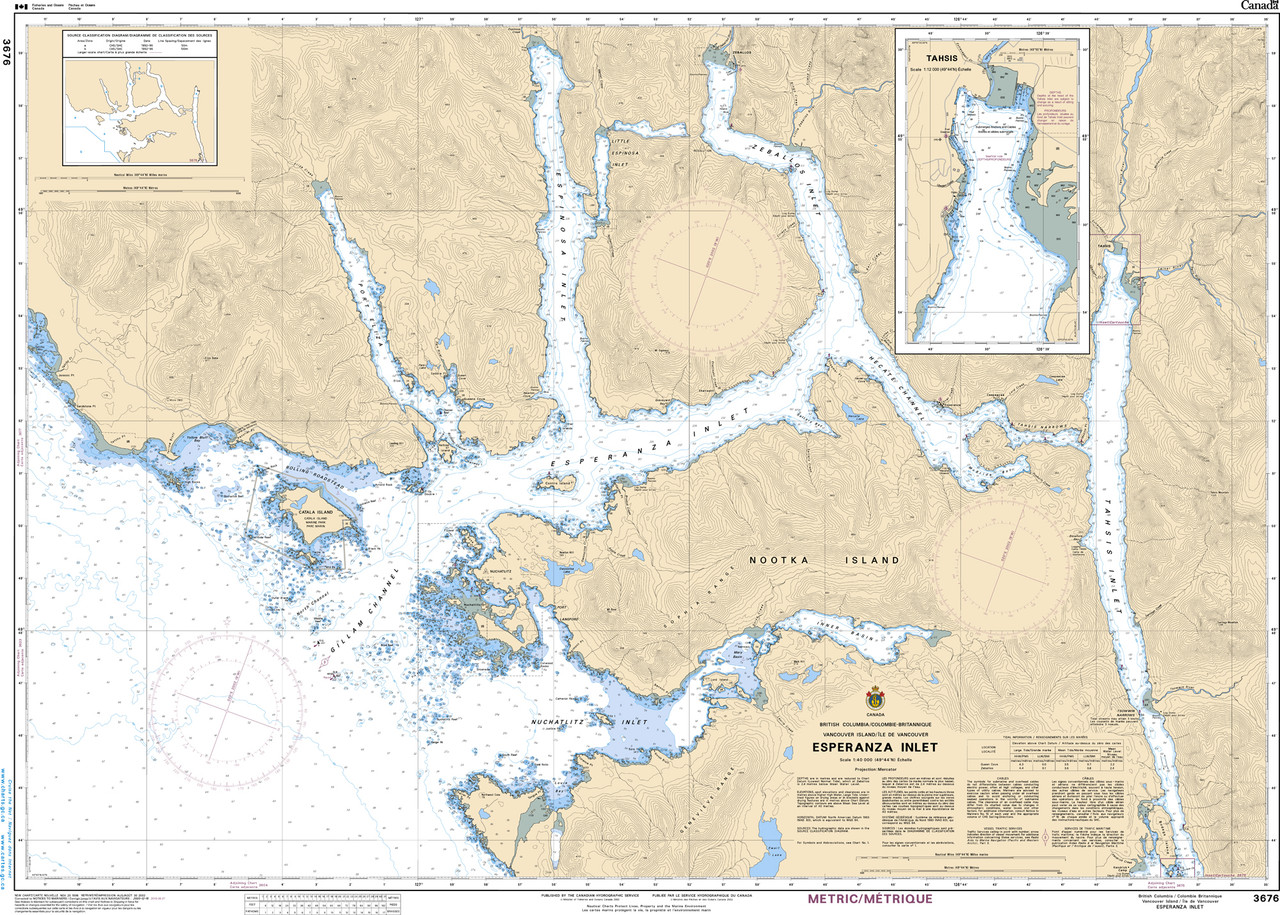 CHS Chart 3676: Esperanza Inlet