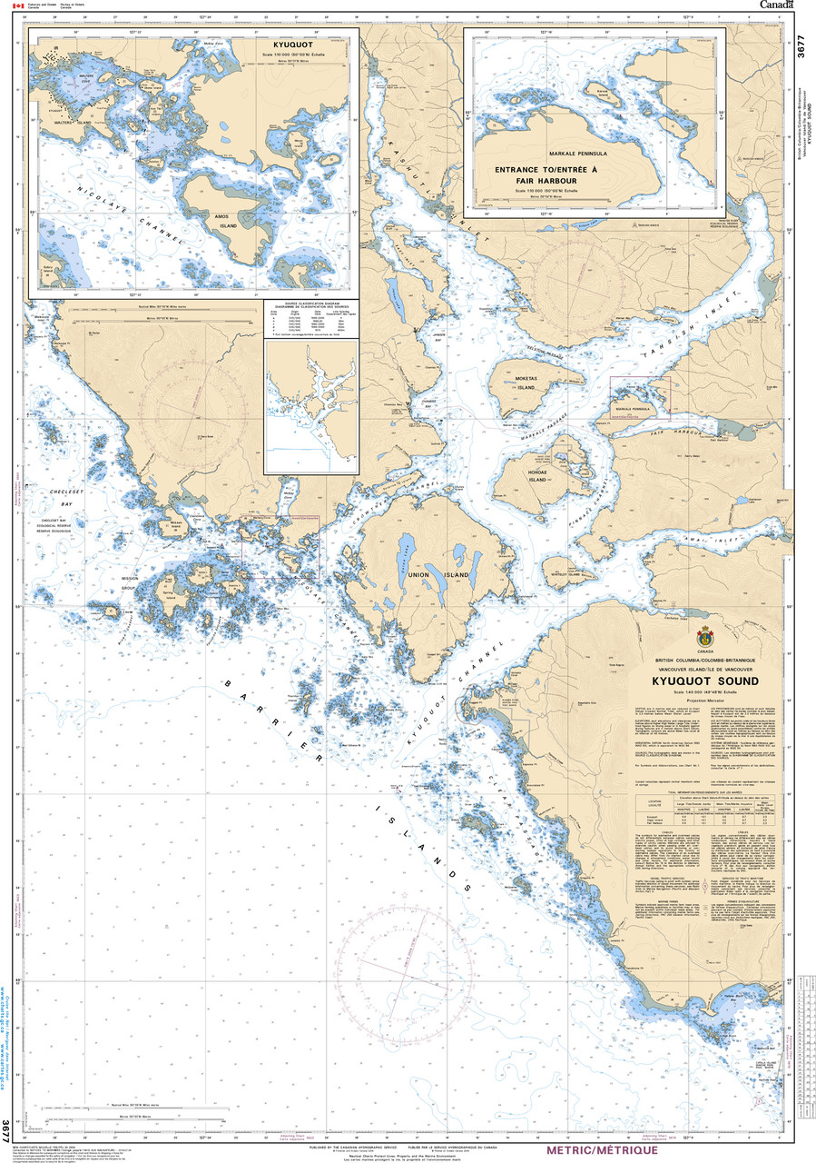 CHS Chart 3677: Kyuquot Sound