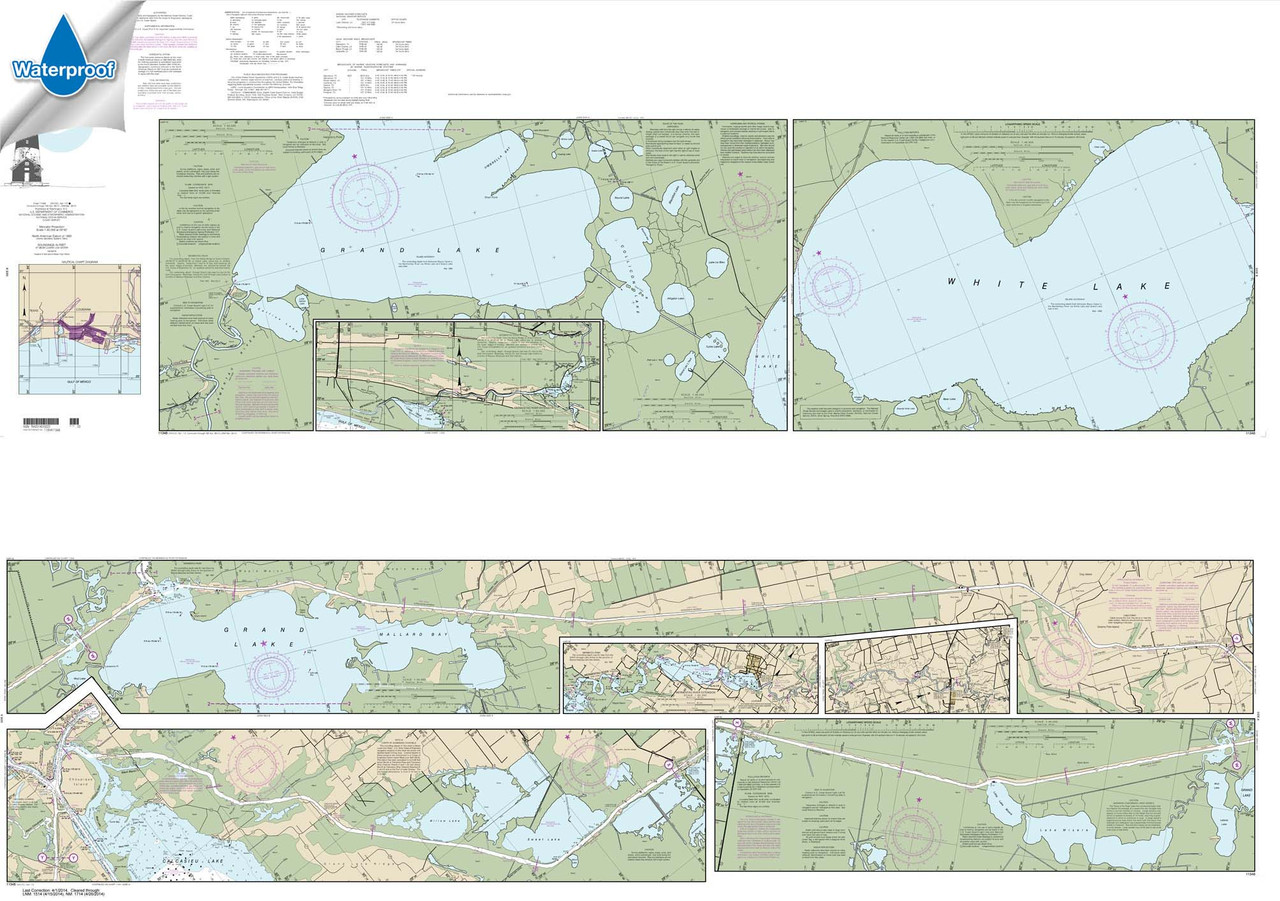 Waterproof NOAA Chart 11348: Intracoastal Waterway Forked Island to Ellender: including the Mermantau River: Grand Lake and White Lake