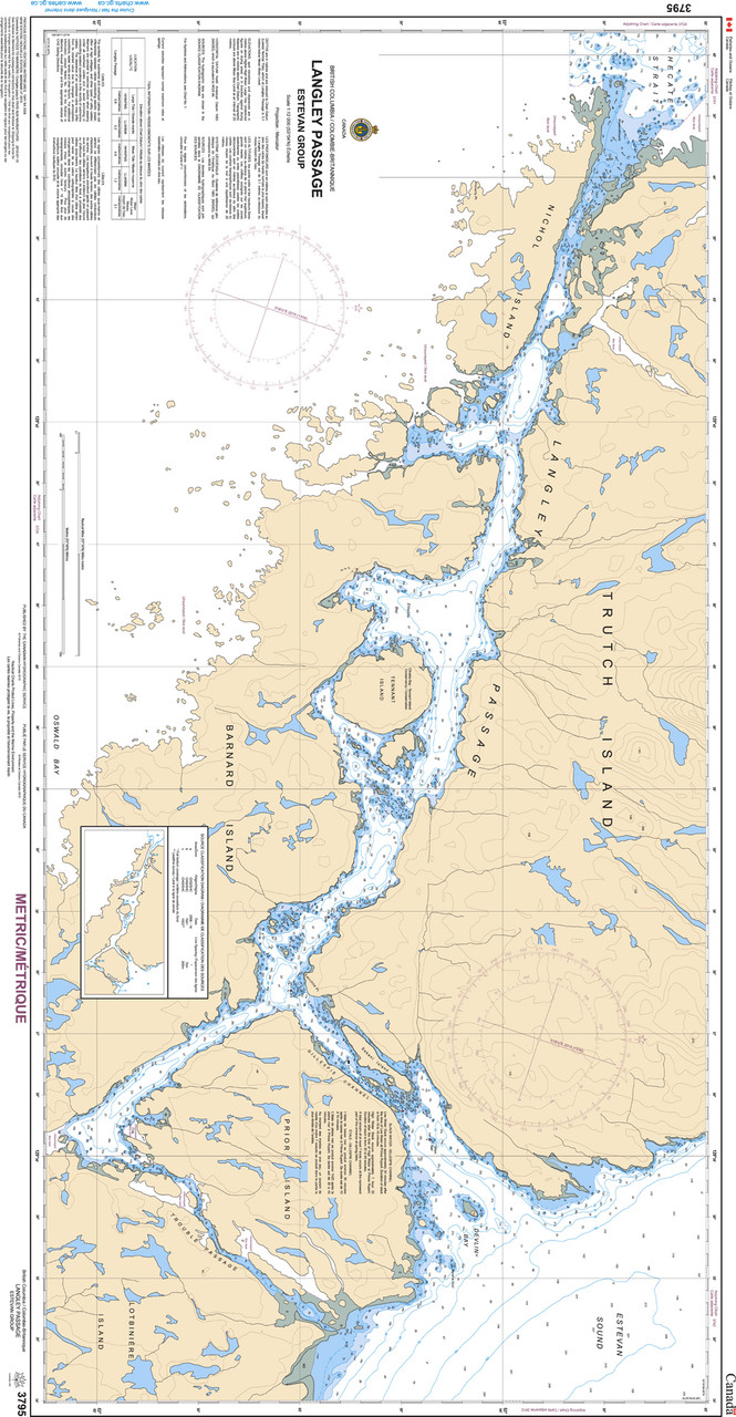 CHS Chart 3795: Langley Passage, Estevan Group