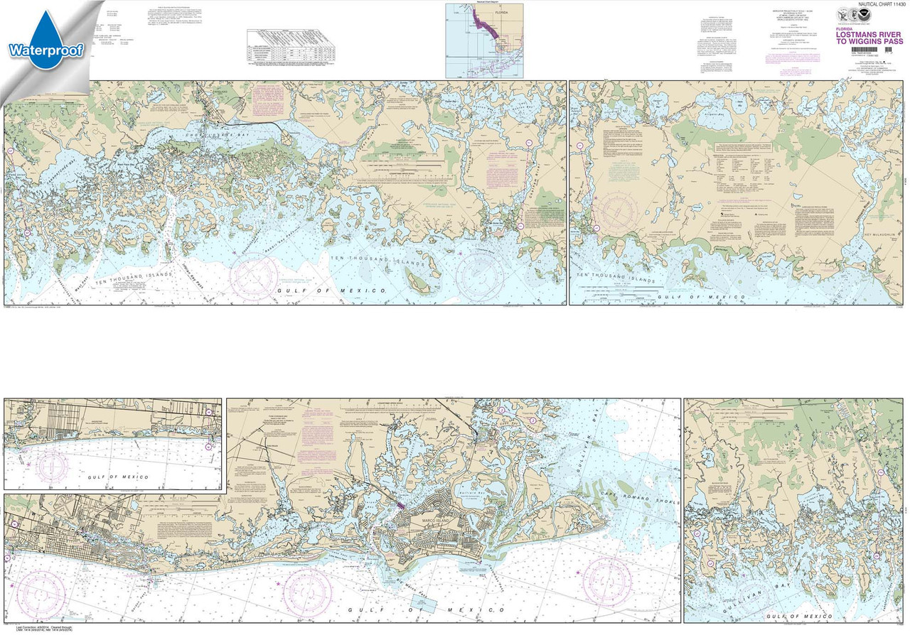 Waterproof NOAA Chart 11430: Lostmans River to Wiggins Pass