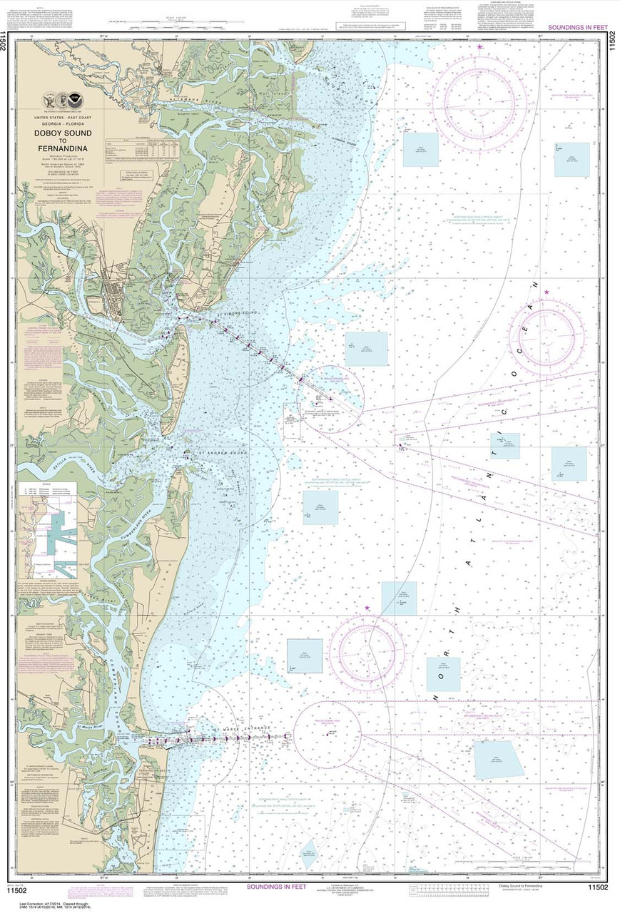 NOAA Chart 11502: Doboy Sound to Fernadina