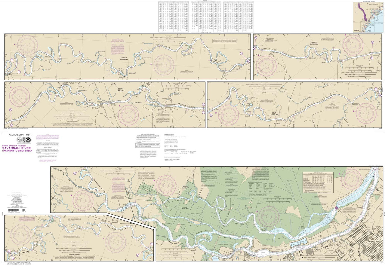 NOAA Chart 11514: Savannah River Savannah to Brier Creek