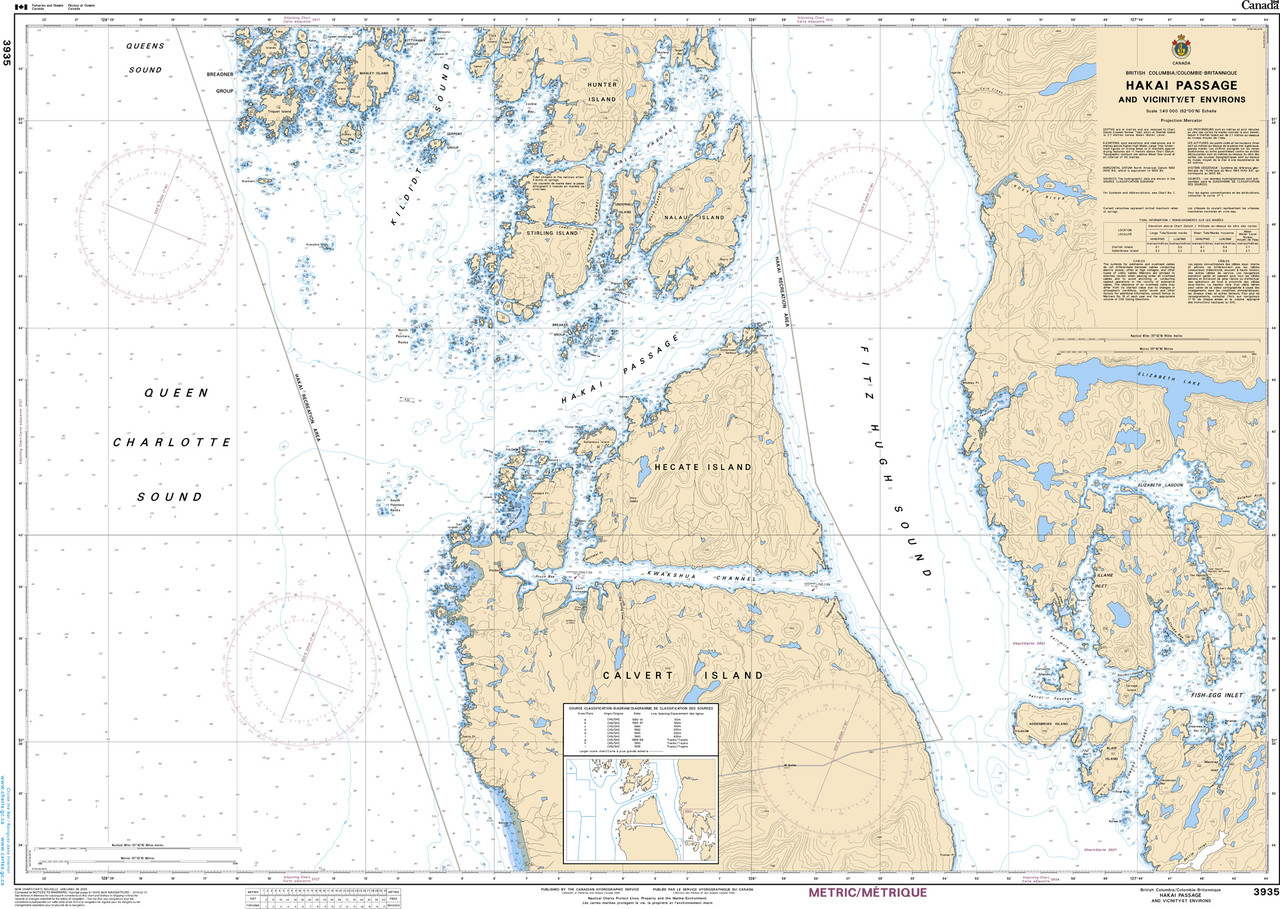 CHS Chart 3935: Hakai Passage and Vicinity/et Environs