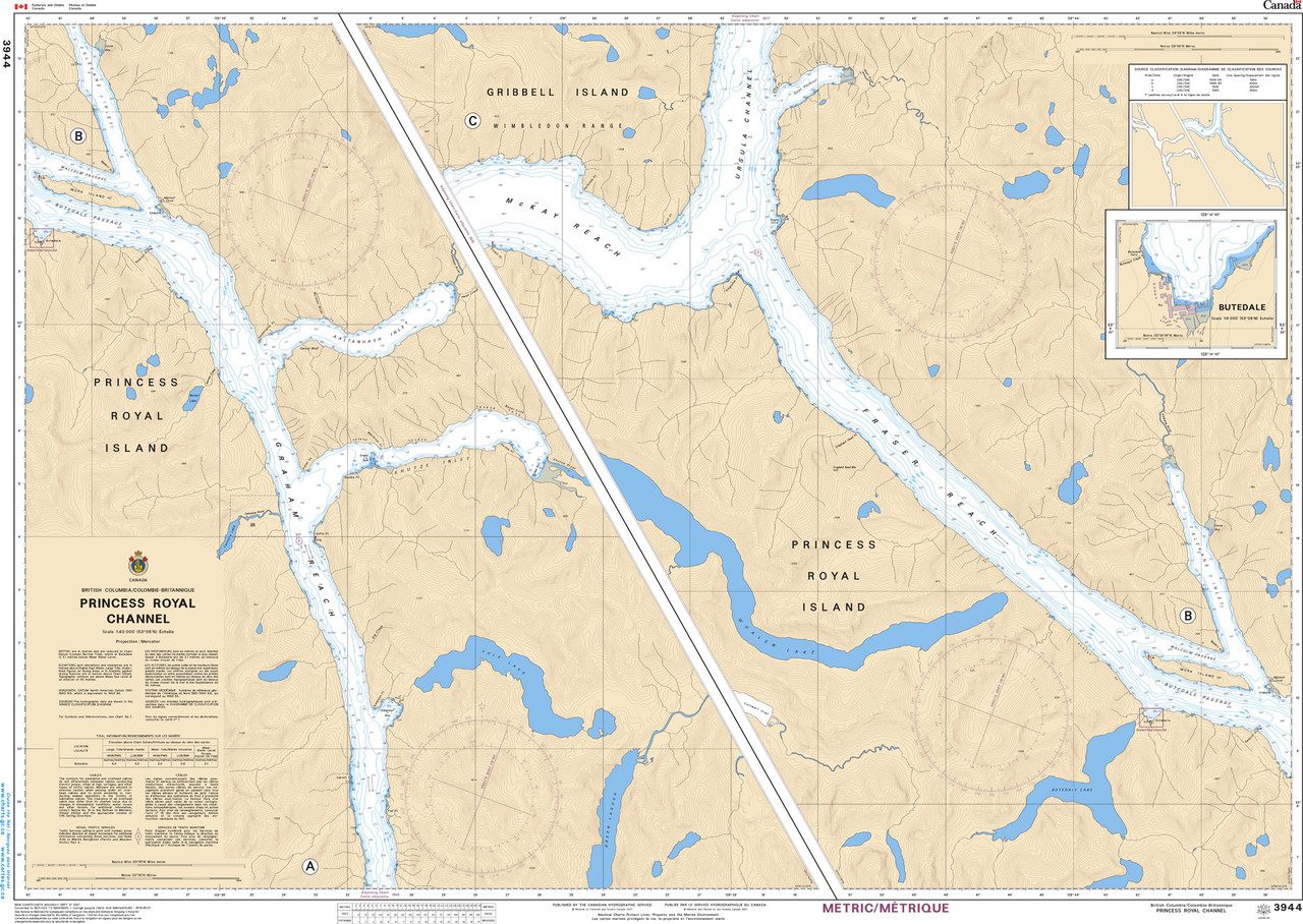 CHS Chart 3944: Princess Royal Channel