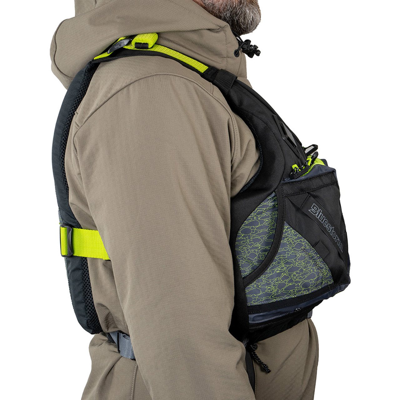 Bluestorm Motive Kayak Fishing Vest - Hi-Vis - S\/M [BS-248-HVS-S\/M]