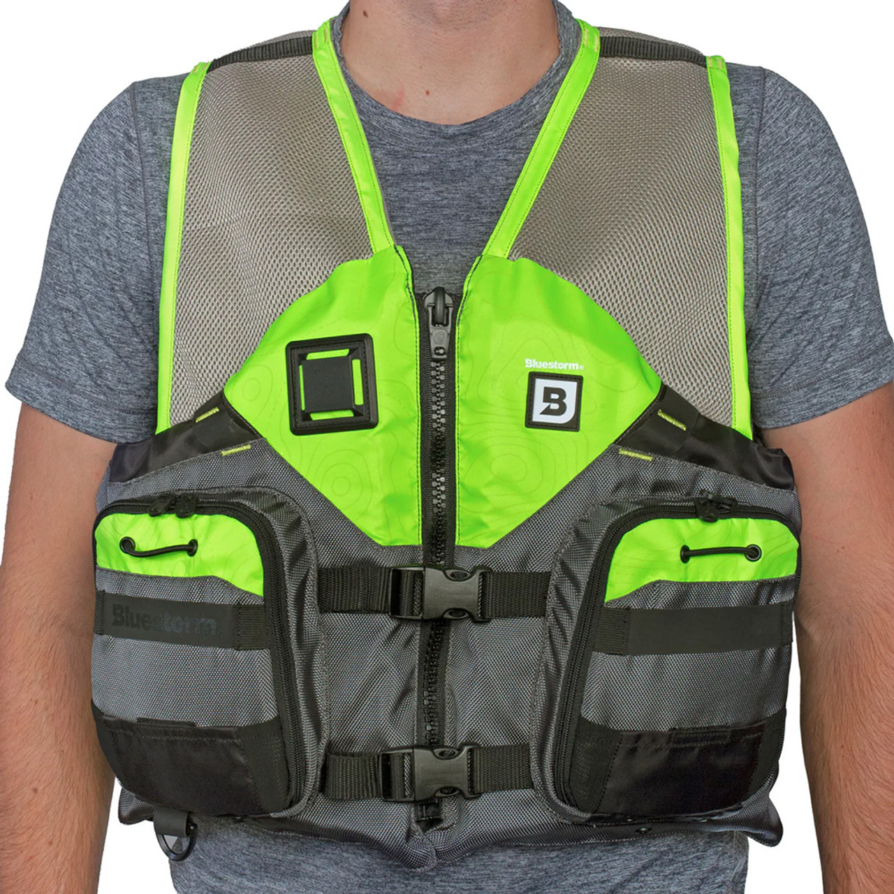 Bluestorm Sportsman Adult Mesh Fishing Life Jacket - Hi-Vis - S\/M [BS-105-HVS-S\/M]