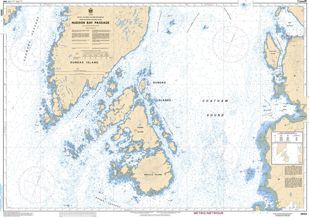 CHS Chart 3959: Hudson Bay Passage