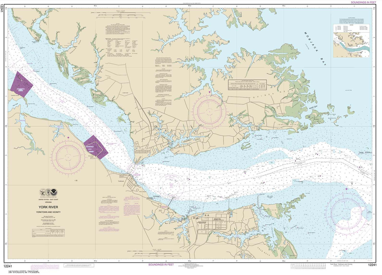 NOAA Chart 12241: York River Yorktown and Vicinity