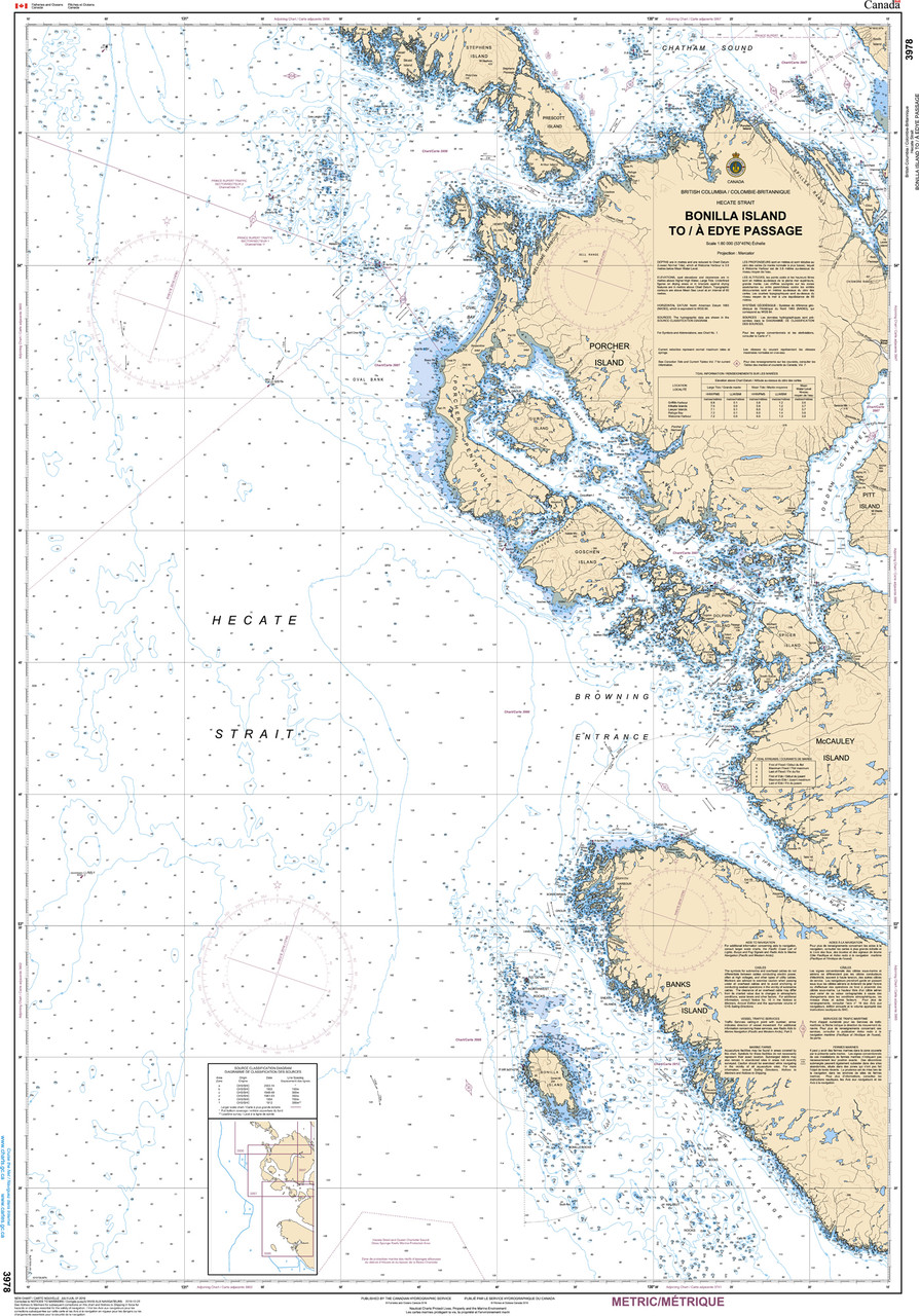 CHS Chart 3978: Bonilla Island to/Ã  Edye Passage