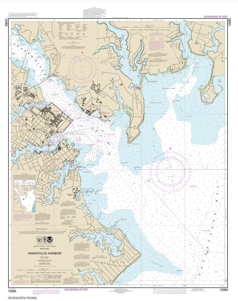 NOAA Chart 12283: Annapolis Harbor NOAA Chart 12283: Annapolis Harbor