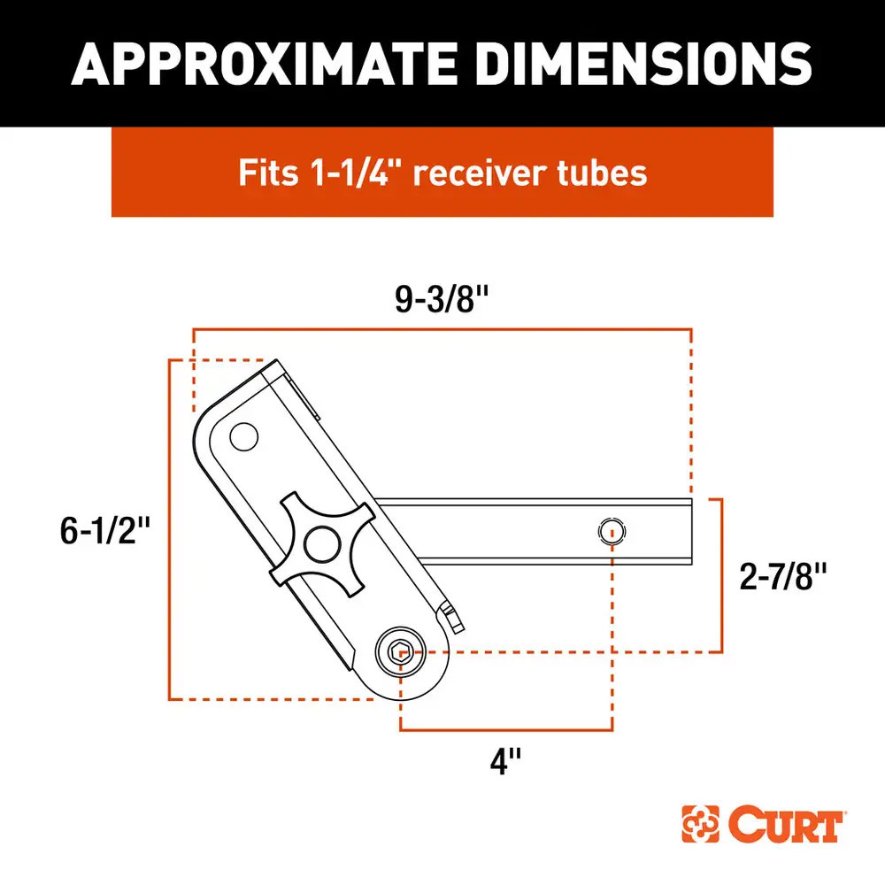 CURT ActiveLink 1-1\/4" Receiver Shank - Up to 3500 lbs [18401]