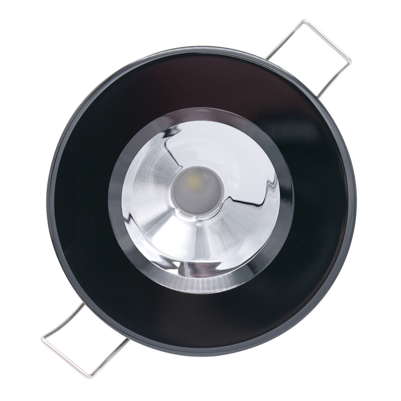 Lumitec Illusion Flush Mount LED Down Light - Spectrum RGBW - Cool White - Black Housing - Chrome Reflector [117167]