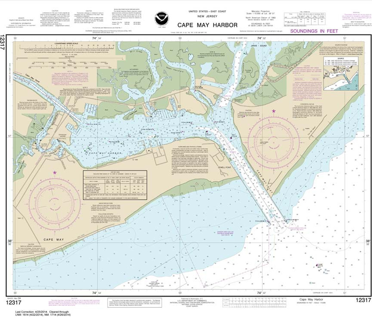 NOAA Chart 12317: Cape May Harbor