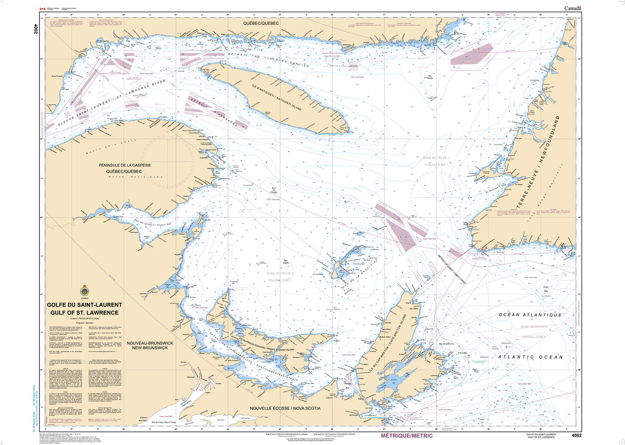 CHS Chart 4002: Golfe du Saint-Laurent / Gulf of St. Lawrence