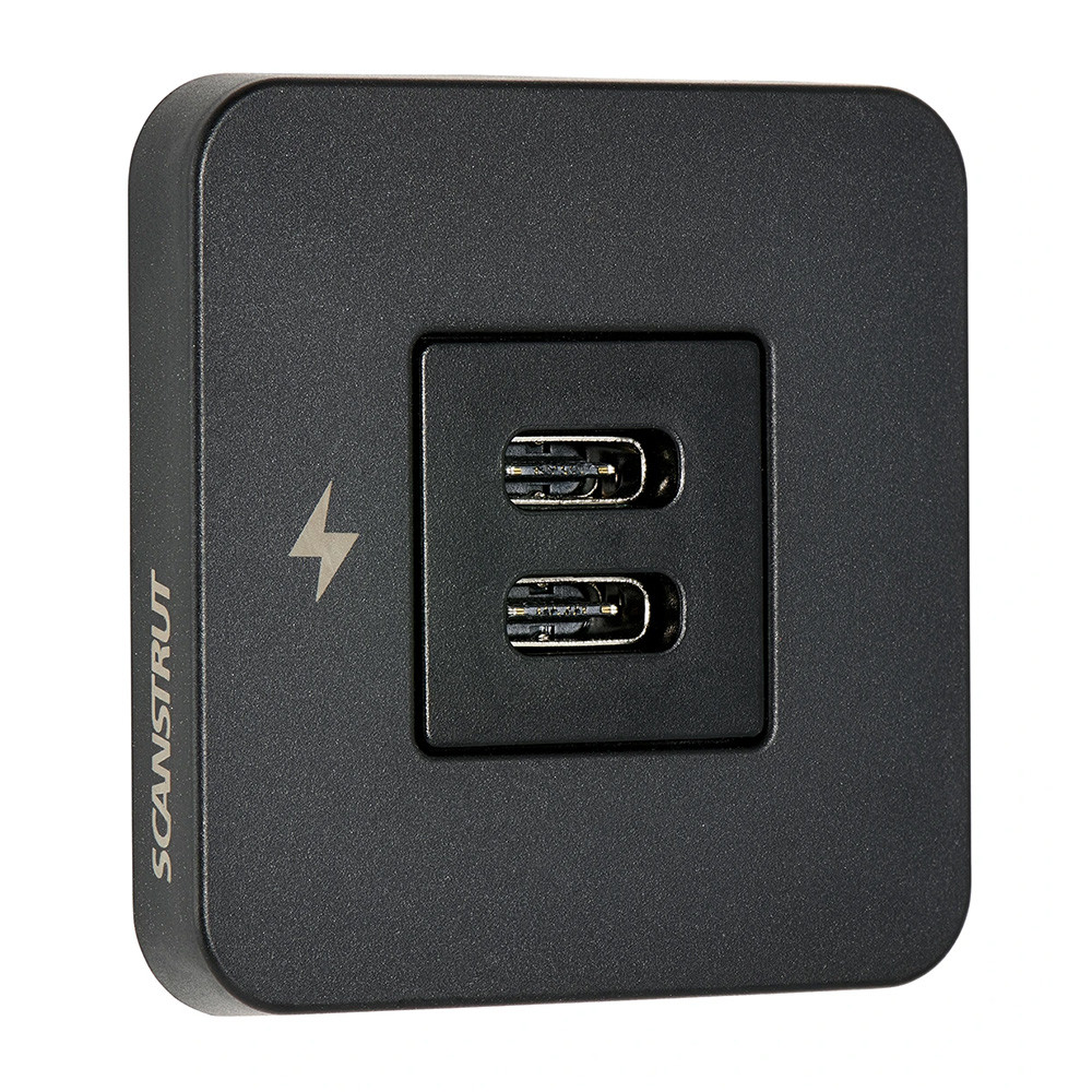 Scanstrut TILE USB-C Interior Charging Socket - 12\/24V - Black Bezel [SC-TILE-20]