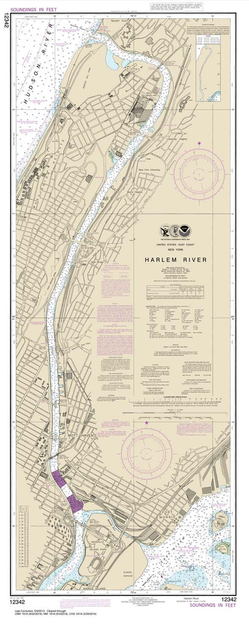 NOAA Chart 12342: Harlem River