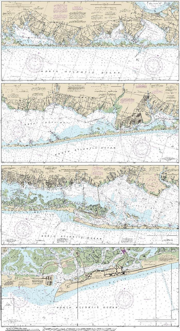 NOAA Chart 12352: Shinnecock Bay to East Rockaway Inlet (9 PAGE FOLIO)