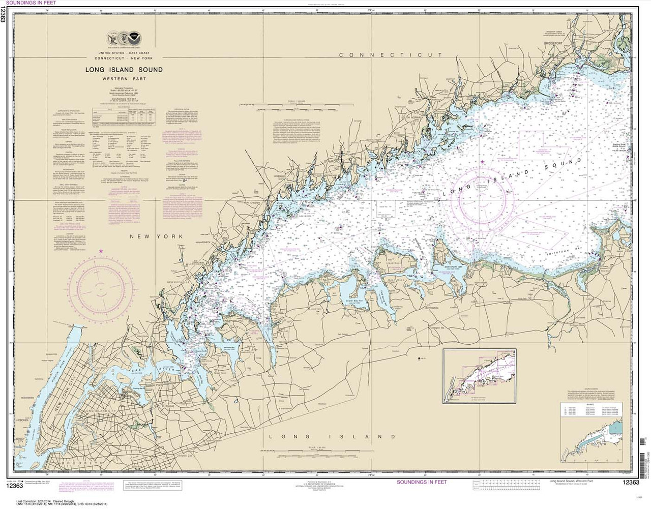 NOAA Chart 12363: Long Island Sound Western Part