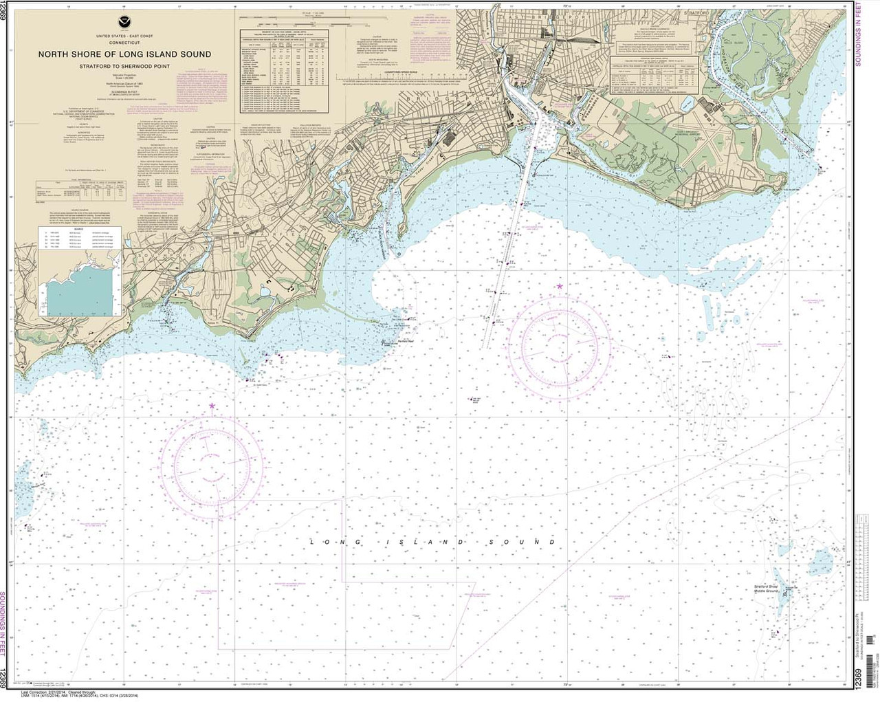 NOAA Chart 12369: North Shore of Long Island Sound Stratford to Sherwood Point