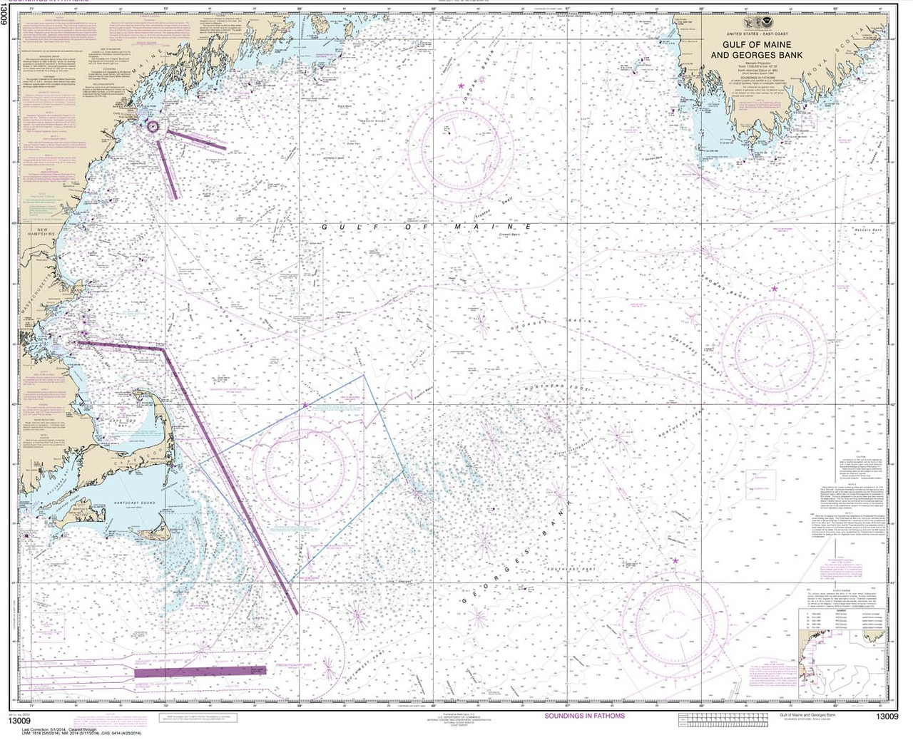 NOAA Chart 13009: Gulf of Maine and Georges Bank