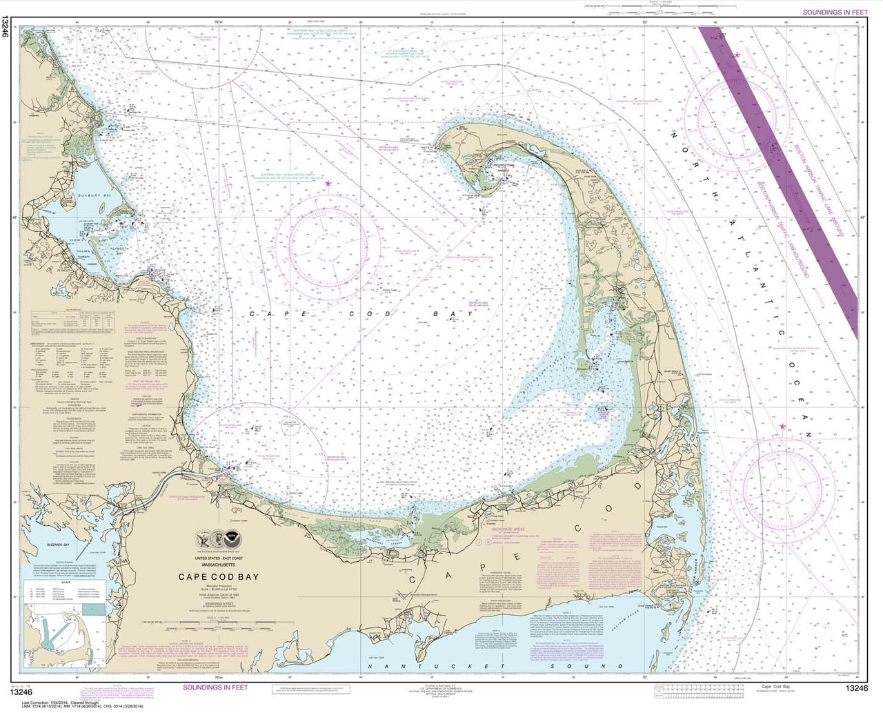 NOAA Chart 13246: Cape Cod Bay