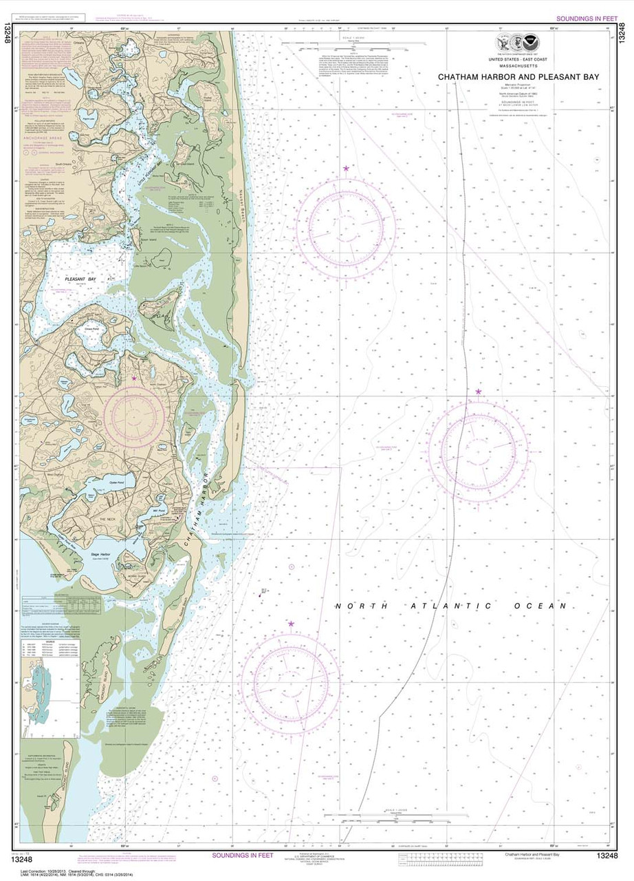 NOAA Chart 13248: Chatham Harbor and Pleasant Bay NOAA Chart 13248: Chatham Harbor and Pleasant Bay