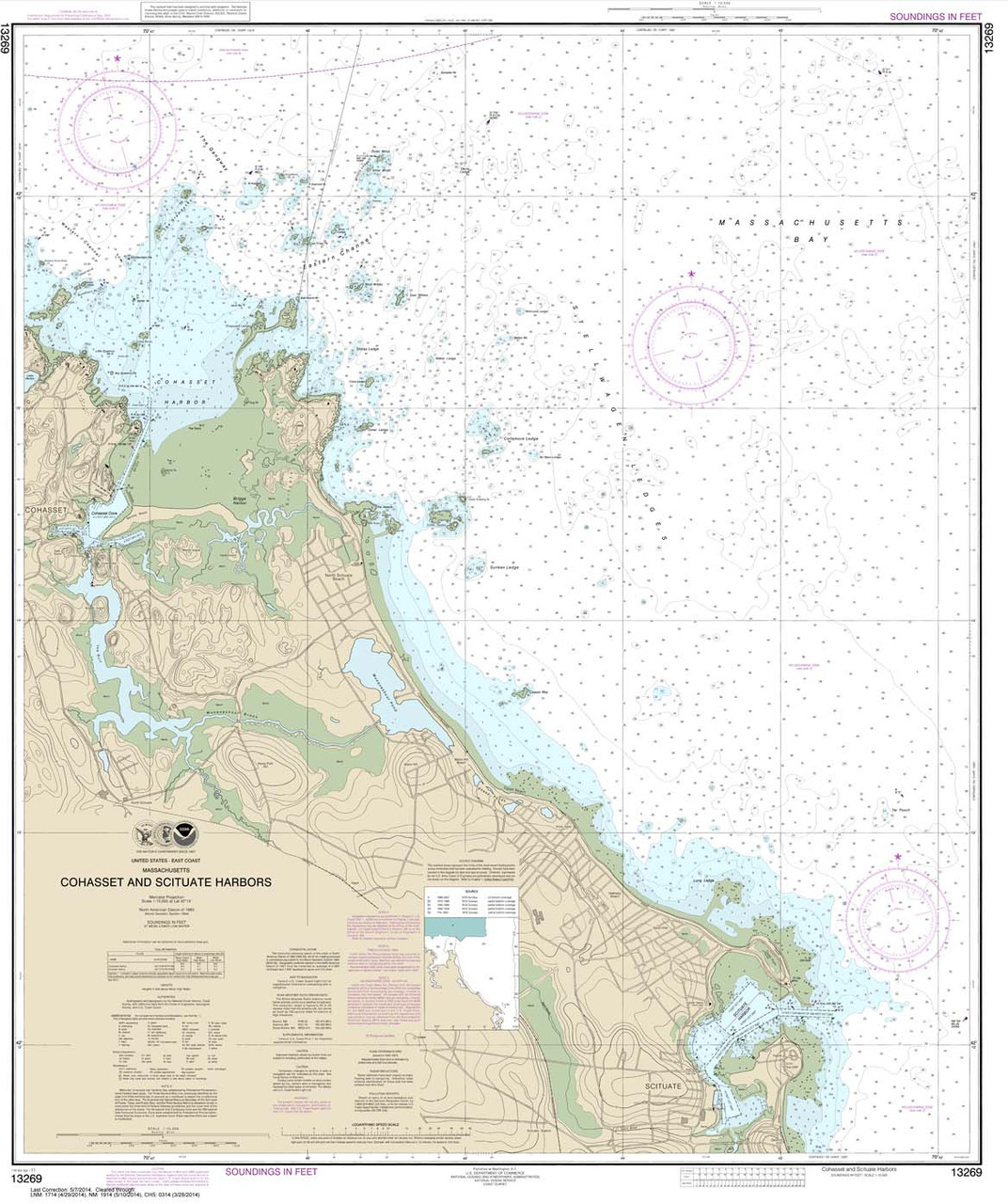 NOAA Chart 13269: Cohasset and Scituate Harbors