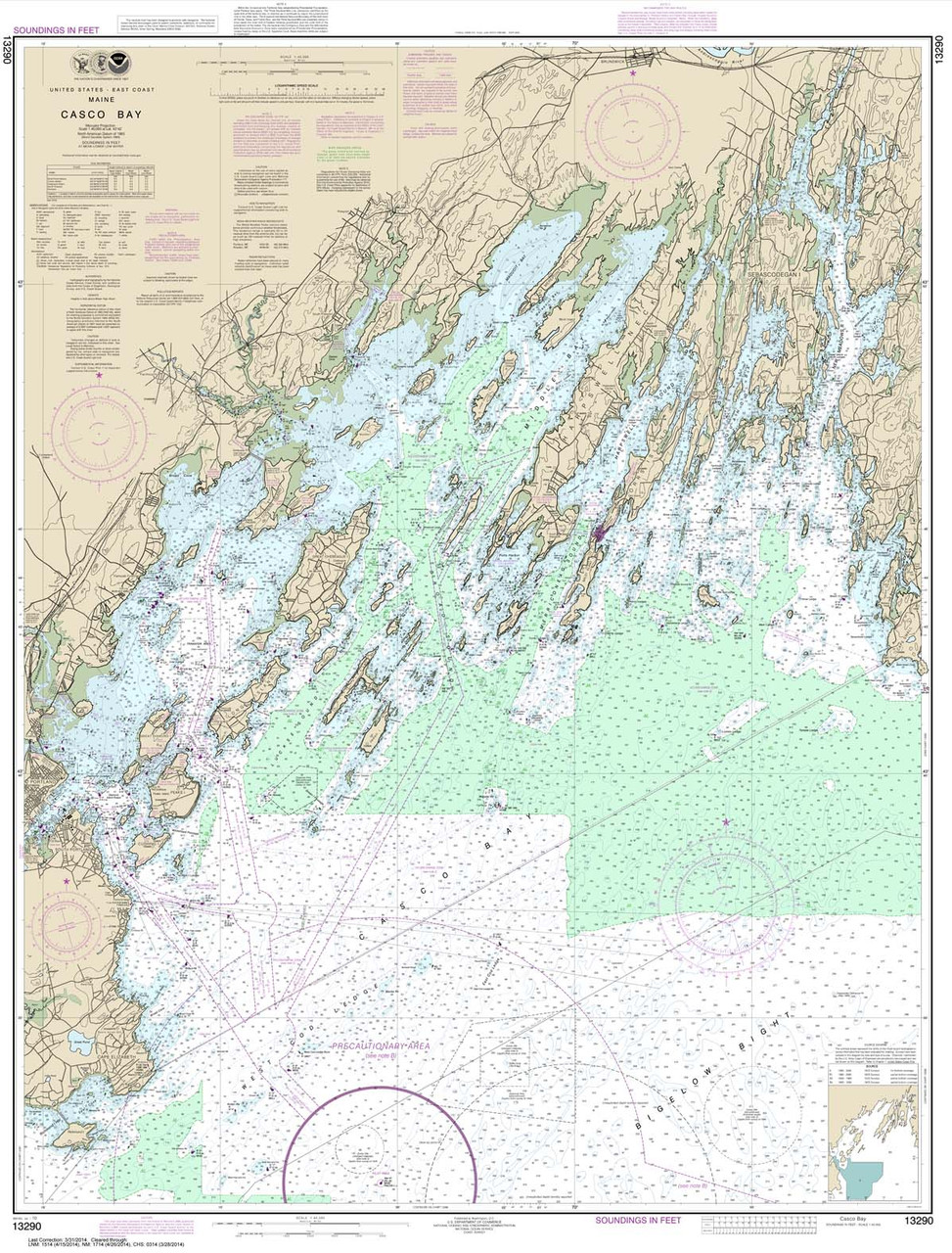 NOAA Chart 13290: Casco Bay