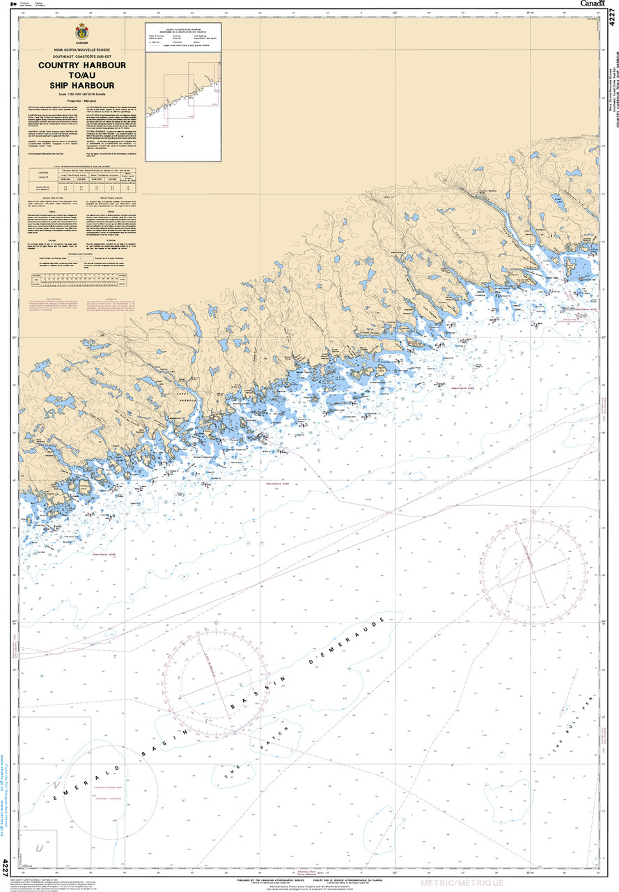 CHS Chart 4227: Country Harbour to / au Ship Harbour