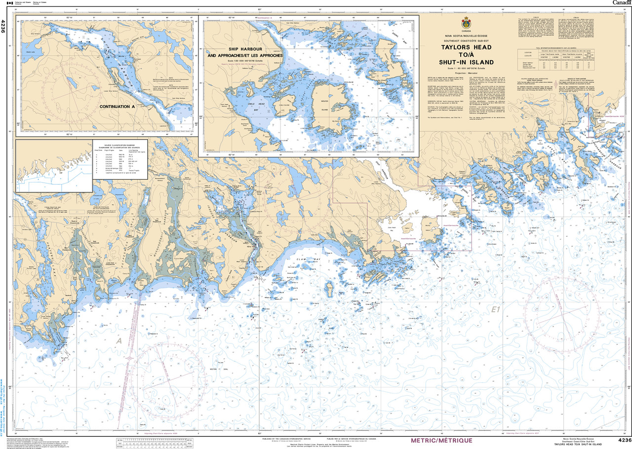CHS Chart 4236: Taylors Head to/Ã  Shut-in Island