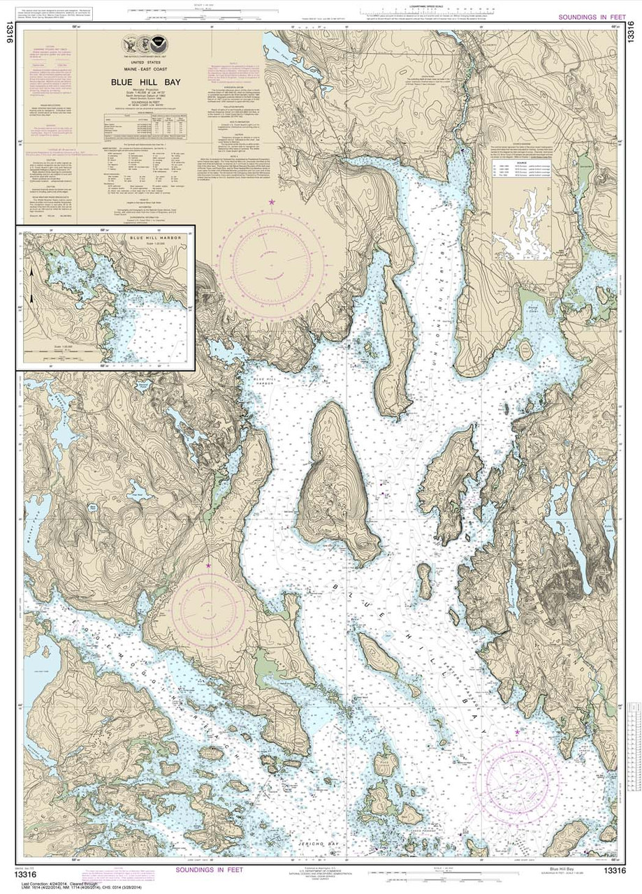 NOAA Chart 13316: Blue Hill Bay;Blue Hill Harbor