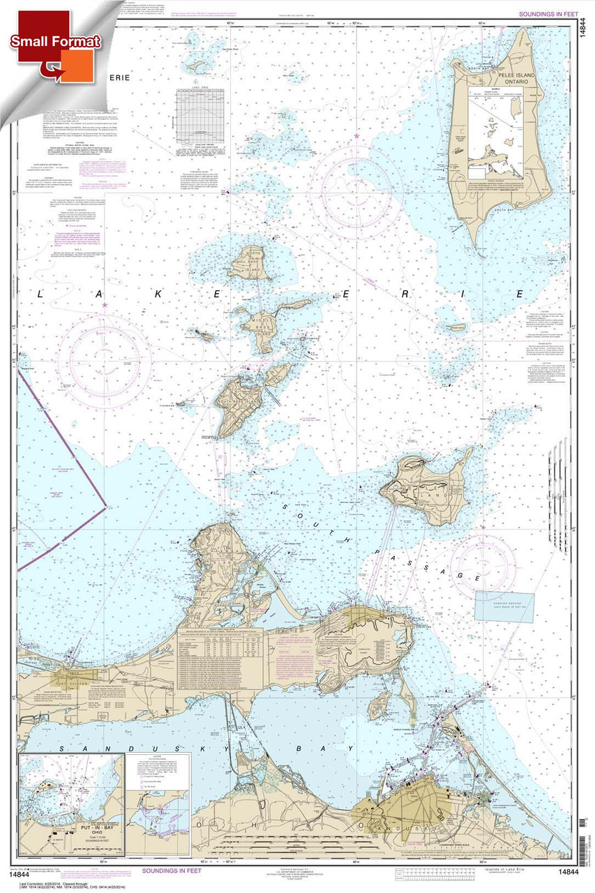 Small Format NOAA Chart 14844: Islands in Lake Erie;Put-In-Bay