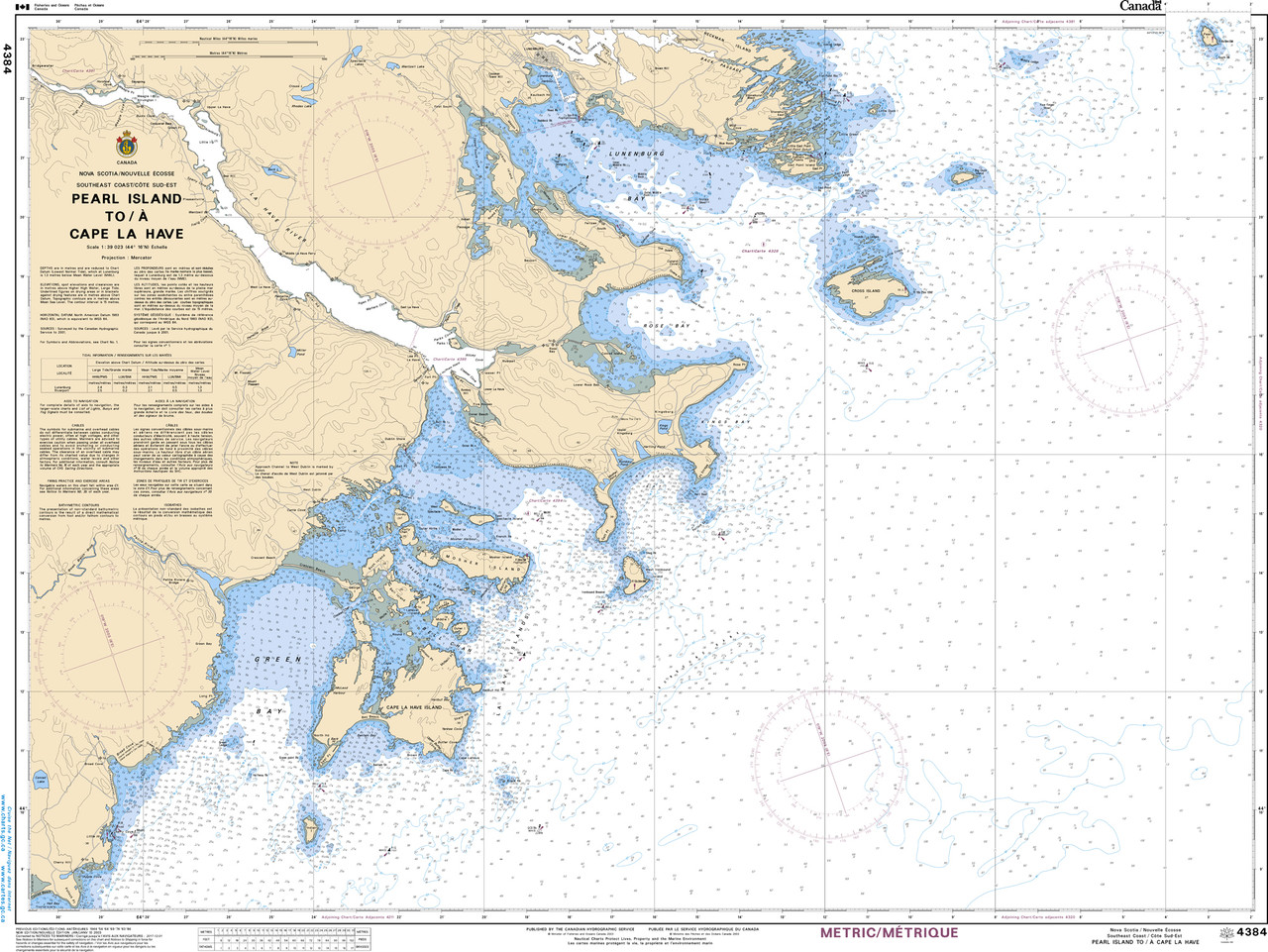 CHS Chart 4384: Pearl Island to/Ã  Cape La Have