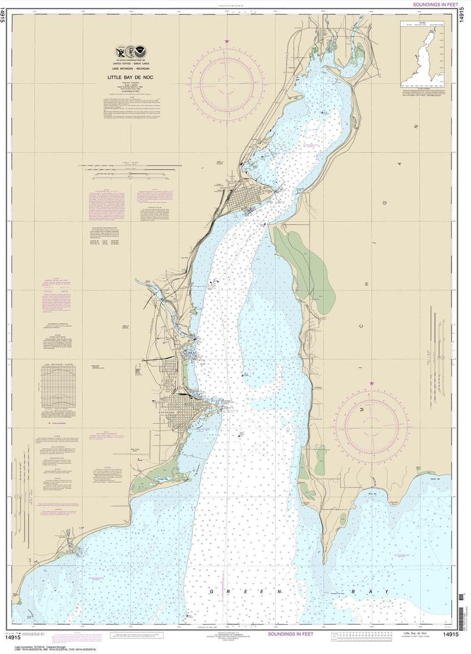 NOAA Chart 14915: Little Bay de Noc