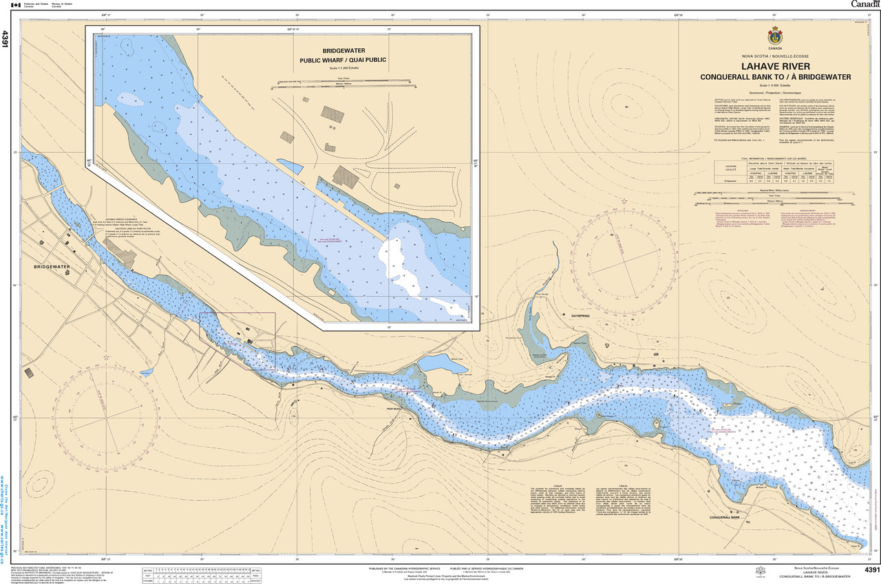 CHS Chart 4391: LaHave River - Conquerall Bank to Bridgewater