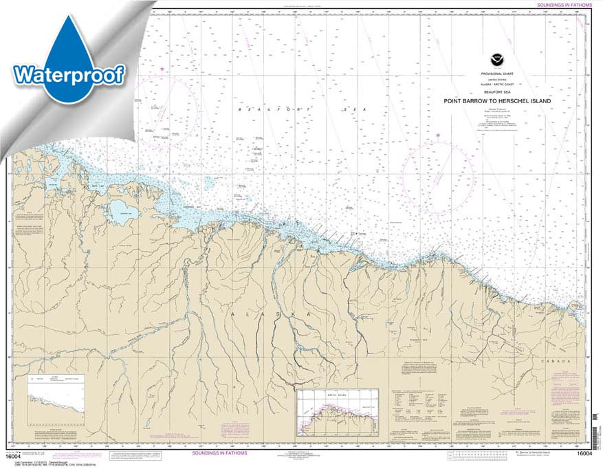 Waterproof NOAA Chart 16004: Point Barrow to Herschel Island