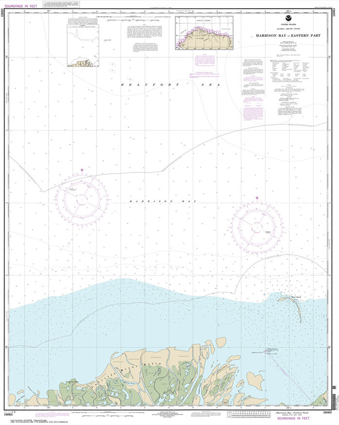 HISTORICAL NOAA Chart 16063: Harrison Bay-eastern part