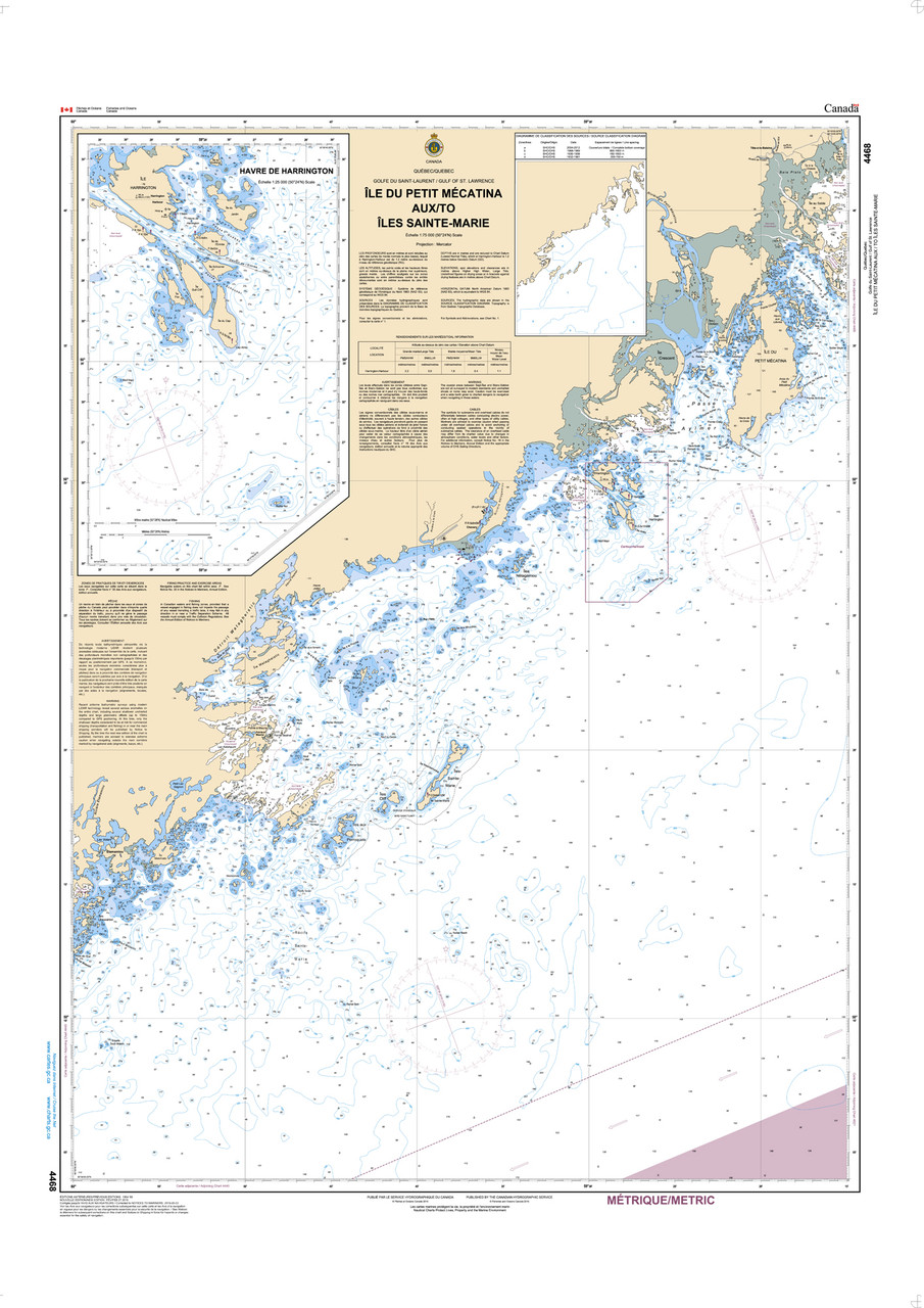 CHS Chart 4468: ÃŽle du Petit MÃ©catina aux/to ÃŽles Sainte-Marie
