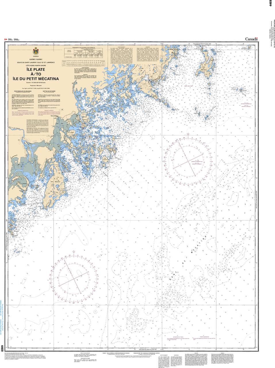 CHS Chart 4469: ÃŽle Plate Ã /to ÃŽle du Petit MÃ©catina