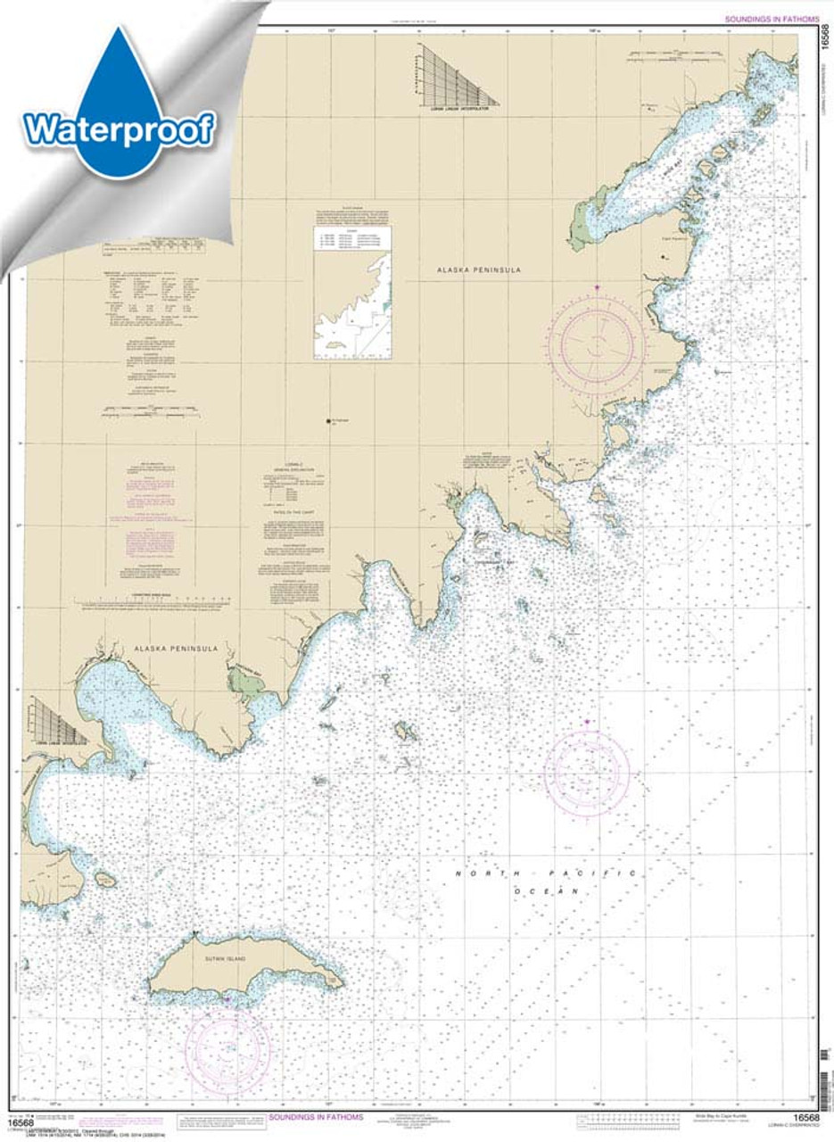 Waterproof NOAA Chart 16568: Wide Bay to Cape Kumlik: Alaska Pen.