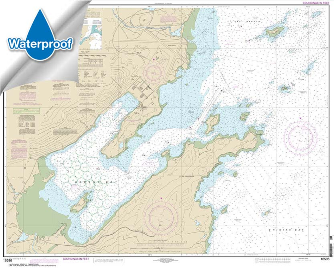 Waterproof NOAA Chart 16596: Womens Bay